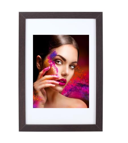 IDEAL TREND Holz Bilderrahmen Lifestyle Plexi Foto Rahmen Collage Wanddeko Poster HR-25: Farbe: Nuss | Format: 30x45 von IDEAL TREND