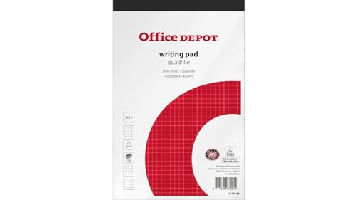 Standing Block Office Depot Blanc A5+ obere Bindungsabdeckung in geklemtem Klebstoffkleber 100 Blattpaket von 5 von IDMENAGE