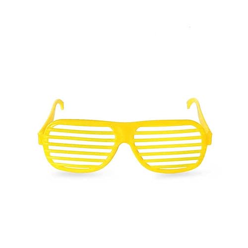 IEEDFJKK Shutter Shades Sonnenbrille Tragbare Retro Fancy Brille Kostüm Requisiten Brillen Zubehör für Holiday Party Performance, Gelb von IEEDFJKK