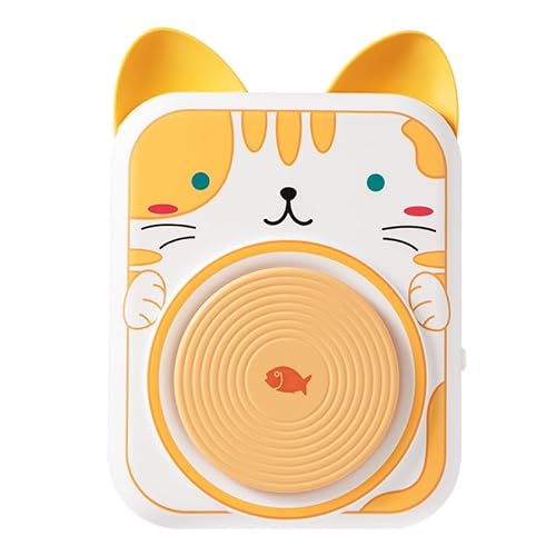 IEEILULU Töpferscheibe Elektrisch, Töpferset für Kinder, Töpfermaschinen-Kunstset, DIY-Tonkunstwerkzeug für Kinder, Geschenk für Mädchen Jungen (Katze & Gelb) von IEEILULU