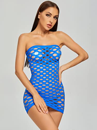 IEKEI Neue Fischnetz-Unterwäsche, elastisch, Baumwolle, sexy, Dessous, Porno, heiße Frauen, Sex-Kostüme für Netzstoff, elastisches Kleid, erotische Dessous von IEKEI