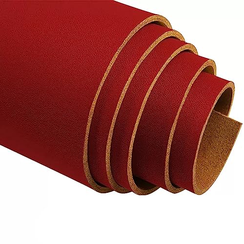 8 mm dicke Rolle Korkplatte für die Wand, selbstklebend, großes rahmenloses Schwarzes Brett, Pinnwand, 1 2 3 4 5 6 m lang, zuschneidbar und pinnbar, DIY-Dekor-Fotowände (Farbe: Rot, Größe: L-3 m/9,8 von IEOWY