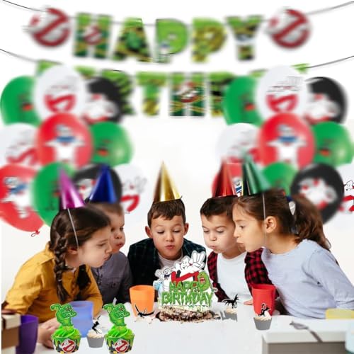 Ballons Décoration Anniversaire Happy Birthday Decoration Décorations de Fête Ghoost Party Supplies Décorations Bannière Anniversaire Ballons Décorations de Gâteau pour Enfa von IFHDO