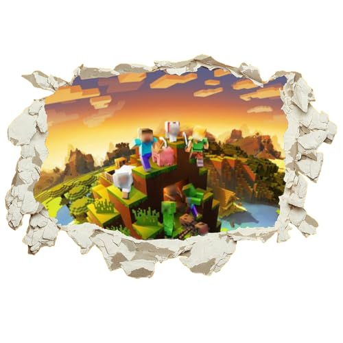 IFHDO Mine-craft Wandaufkleber,Mine-craft Aufkleber,Wandaufkleber Poster,3D Wandaufkleber Wall,Wandsticker Vinyl Wandaufkleber Dekore Wand Fenster Dekoration Dekoration 40 * 60CM von IFHDO