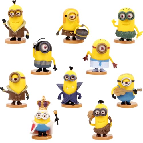 Minibfdons Figur 10 Mindhdions Figuren Minivfgons Schmücken Mini Figuren Set Cartoon Cake Tortenfiguren, Mini Figuren Tortendeko Geburtstags Party liefert Cupcake Figuren für Kindergeburtstag von IFHDO