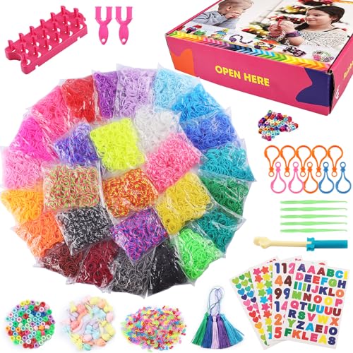 IFUCTYE 11700+ Gummiband Armband Kit, Loom Armband Kit für Kinder, Gummibänder Nachfüllwebstuhl für Kinder Geburtstag Party Weihnachtsgeschenk von IFUCTYE