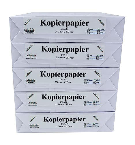Kopierpapier A4 80g neutral verpackt Packung mit 5 Ries (500 Blatt pro Ries) von IGEPA