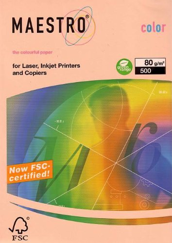 Kopierpapier Lachs A3 80G 500Bl pastell Kopierer/Laser/Inkjet von IGEPA