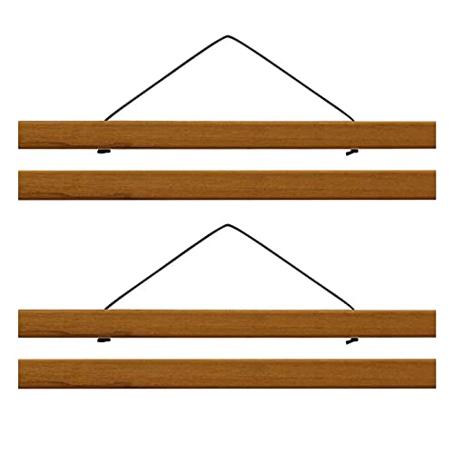 IGTOPS Magnetische Bilderleiste, 41/21/31/61CM Holz Bilderrahmen Posterleiste, für Wandbilder, Posterleiste Posterschiene Holzrahmen Bilderleiste Klemmleiste, Posterrahmen Posterhänger (2pcs 61CM) von IGTOPS