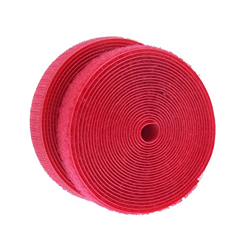 IHKFILAN Klettband 20 mm breit zum Nähen klettband beidseitig (Haken、Schlaufe) Nylon Gewebe-Klebeband mit Non-Kleber für DIY 4.57 M Rolle Rot von IHKFILAN