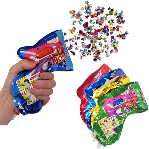 Konfettipistole 10 Stück Konfetti Pistole Konfettikanone Party Popper Konfetti Kanone Confetti Kanone für Karneval, Silvester, Halloween, Geburtstag, Hochzeit von IHLOOTD