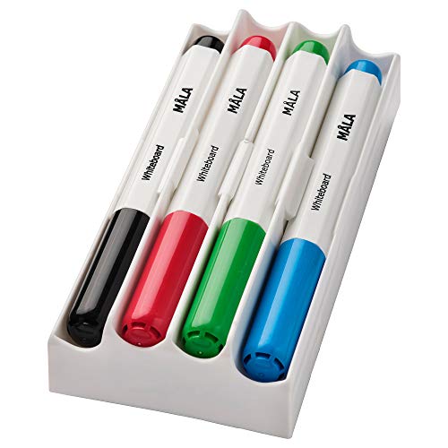 IKEA MÅLA Whiteboard-Stift mit Halter/Radiergummi, gemischte Farben von IKEA