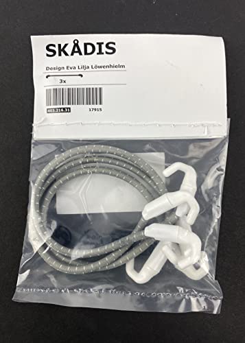 IKEA Skadis Elastische Band, 403.216.31, Grau, 3 Stück von IKEA