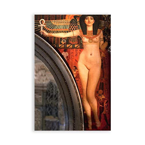 Ägyptische Kunst von Gustav Klimt Kunstdruck auf Leinwand. Berühmte Kunst Bilder Reproduktion Kunst Ölgemälde Home Decor Art Bilder 90x144cm(35.4x56.7in) Rahmenlos von IKYE