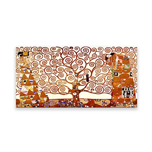 Baum des Lebens 2 von Gustav Klimt Kunstdruck auf Leinwand. Berühmte Kunst Bilder Reproduktion Kunst Ölgemälde Home Decor Art Bilder 40x72cm(15.7x28.3in) Rahmenlos von IKYE