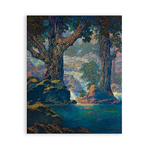 „Cascades“ von Maxfield Parrish Kunstdruck auf Leinwand. Berühmte Kunst Bilder Reproduktion Kunst Ölgemälde Home Decor Art Bilder 30x42cm (11.8x16.5in) Rahmenlos von IKYE