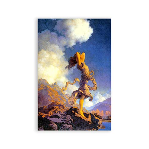 „Ecstasy“ von Maxfield Parrish Kunstdruck auf Leinwand. Berühmte Kunst Bilder Reproduktion Kunst Ölgemälde Home Decor Art Bilder 40x64cm(15.7x25.2in) Rahmenlos von IKYE