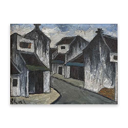 IKYE Berühmte Gemälde Bui Xuan Phai Druck auf Leinwand. 'A Street Scene' Reproduktionsposter und Drucke. Abstrakte Wandkunstbilder für Wohnkultur, 50 x 75 cm (19,7 x 29,6 Zoll), rahmenlos von IKYE