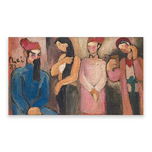 IKYE Berühmte Gemälde Bui Xuan Phai Druck auf Leinwand. 'Opera Players' Reproduktionsposter und Drucke. Abstrakte Wandkunstbilder für Wohnkultur 30 x 51 cm (11,8 x 20,1 Zoll) Rahmenlos von IKYE