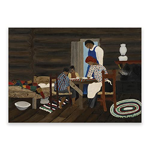 IKYE Berühmte Gemälde Horace Pippin Druck auf Leinwand. Reproduktionsposter und -drucke „Giving Thanks“. Wandkunstbilder für Wohnkultur 60 x 90 cm (23,7 x 35,5 Zoll) rahmenlos von IKYE