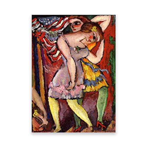 IKYE Berühmte Gemälde von Max Weber Druck auf Leinwand. (Burlesque) Ölgemälde-Reproduktion. Leinwand Wandkunst Wohnzimmer Dekor Bild 75x105cm(29.5x41.3in) Rahmenlos von IKYE