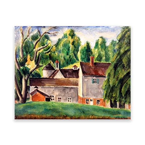 IKYE Berühmte Gemälde von Max Weber Druck auf Leinwand. (Landschaft) Ölgemälde Reproduktion. Leinwand Wandkunst Wohnzimmer Dekor Bild 30x39cm(11.8x15.3in) Rahmenlos von IKYE