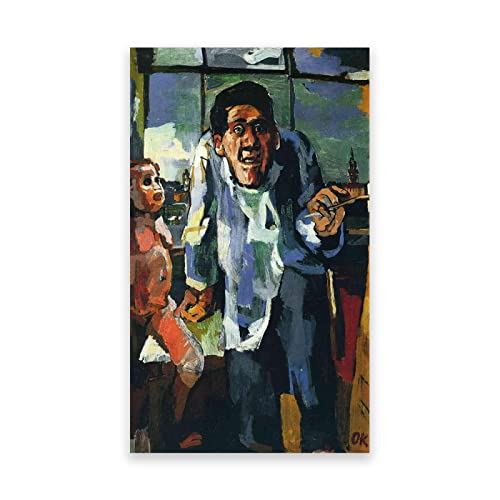 IKYE Oskar Kokoschka Berühmte Gemälde Druck auf Leinwand. Reproduktionen Poster und Drucke. Wohnzimmer-Leinwand-Wandkunst-Dekorationsbild. (OK bei Staffelei) 30 x 51 cm (11,8 x 20,1), rahmenlos von IKYE