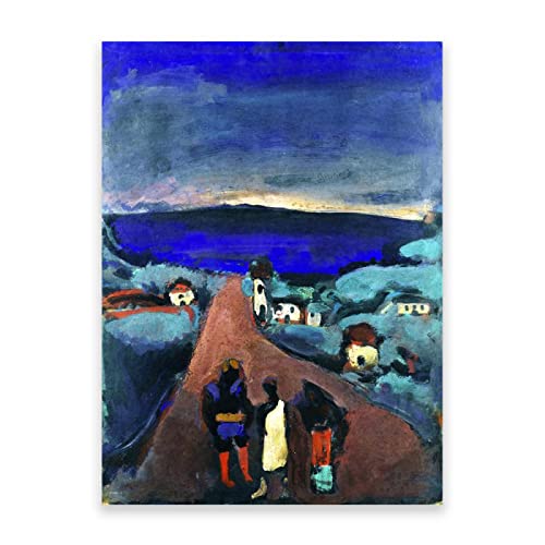 IKYE Reproduktionen berühmter Gemälde von Georges Rouault. Druck „Bretonische Landschaft“ auf Leinwand. Abstraktes Wandbild auf Leinwand für Wohnkultur, 30 x 45 cm, rahmenlos von IKYE