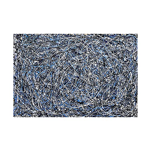 IKYE Schwarz-weiße Linien Moderne abstrakte Malerei auf Leinwand. Leinwand Gemälde Wand Kunstdruck Poster für Wohnzimmer Dekoration 90x135cm(35.4x53.1in) Rahmenlos von IKYE