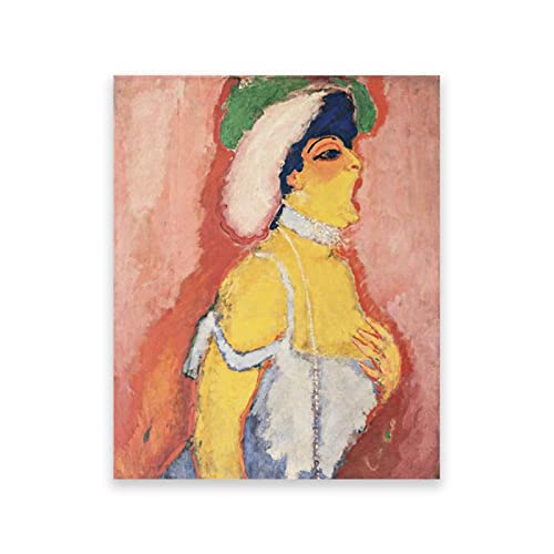 Kees van Dongen Berühmte Gemälde Kunstposter. Reproduktion Leinwand Wandkunst Bild. Für Wohnkultur. (Opernsängerin) 50x75cm (19.7x29.6in) Rahmenlos von IKYE