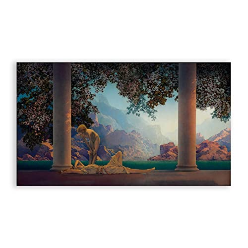 Kunstdruck auf Leinwand „Daybreak“ von Maxfield Parrish. Berühmte Kunst Bilder Reproduktion Kunst Ölgemälde Home Decor Art Bilder 50x90cm (19.6x35.4in) Rahmenlos von IKYE