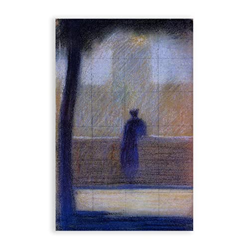 Kunstdruck auf Leinwand „Man lehnt“ von Georges Seurat. Berühmte Kunst Bilder Reproduktion Kunst Ölgemälde Home Decor Art Bilder 60x102cm(23.6x40.1in) Rahmenlos von IKYE