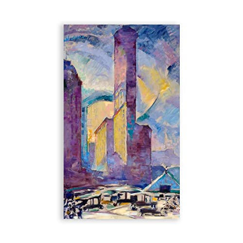 Kunstdruck auf Leinwand „New York“ von Alfred Aaron Wolmark. Berühmte Kunst Bilder Reproduktion Kunst Ölgemälde Home Decor Art Bilder 50x85cm (19.6x33.5in) Rahmenlos von IKYE