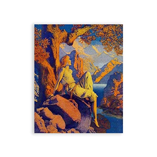 Kunstdruck auf Leinwand „Night is Fled“ von Maxfield Parrish. Berühmte Kunst Bilder Reproduktion Kunst Ölgemälde Home Decor Art Bilder 60x84cm(23.6x33.1in) Rahmenlos von IKYE