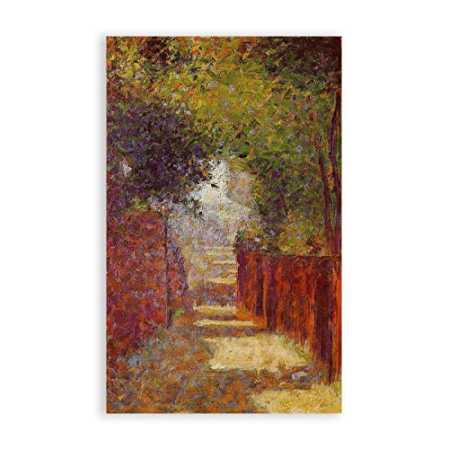 Kunstdruck auf Leinwand „Rue St“ von Georges Seurat. Berühmte Kunst Bilder Reproduktion Kunst Ölgemälde Home Decor Art Bilder 60x108cm(23.6x42.5in) Rahmenlos von IKYE