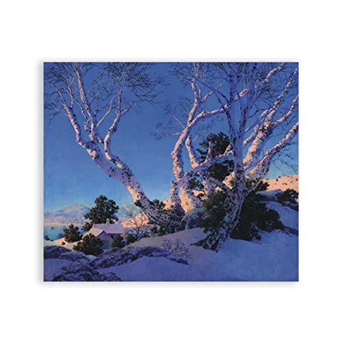 Kunstdruck auf Leinwand „Winter“ von Maxfield Parrish. Berühmte Kunst Bilder Reproduktion Kunst Ölgemälde Home Decor Art Bilder 30x36cm (11.8x14.2in) Rahmenlos von IKYE