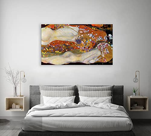 Nordic von Gustav Klimt Kunstdruck auf Leinwand. Berühmte Kunst Bilder Reproduktion Kunst Ölgemälde Home Decor Art Bilder 50x85cm (19.6x33.5in) Rahmenlos von IKYE