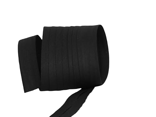 ILC Mercerie Paradis Schrägband, einfarbig, 20 mm x 2 m, einfarbig, 2 m (schwarz x 2 m) von ILC MERCERIE PARADIS