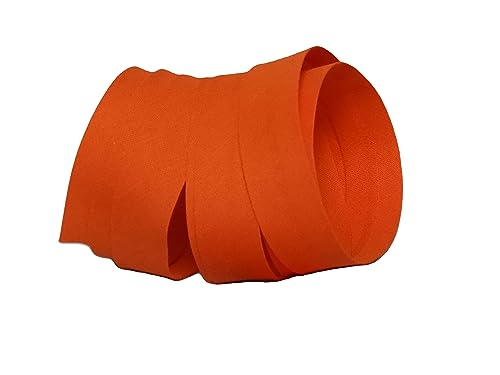 Schrägband, einfarbig, 20 mm x 5 m – Nähzubehör, einfarbig, 5 m (Dunkelorange) von ILC MERCERIE PARADIS