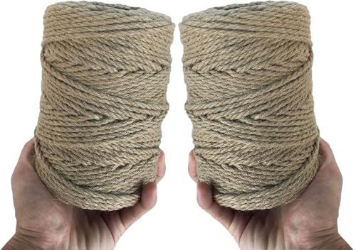 ILIKEEC Natürliches Juteseil, 4 mm x 200 m, robust und umweltfreundlich, für Handwerk, Gartenarbeit, Kratzbaum, Bündeln und Aufhängen, 100 m/Rolle, 2 Stück ILIKEEC Natürliches Juteseil, 4 mm x 200 m, robust und umweltfreundlich, für Handwerk, Gartenarbeit, Kratzbaum, Bündeln und Aufhängen, 100 m/Rolle, 2 Stück von ILIKEEC