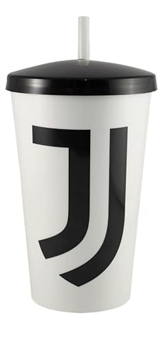 ILS I LOVE SHOPPING Offizieller Becher mit Deckel aus Kunststoff, 430 ml, für Kinder-Fans, hergestellt in Italien – für Juventus von ILS I LOVE SHOPPING