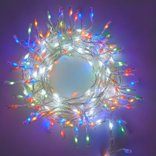 IMAGE Feuerwerkskörper Lichterkette Strombetrieben mit Stecker 5M/16.4Ft, 300 Led Lichterkette wasserdicht Zwinkern super hell, DIY Party Hochzeit Außen und Innen Weihnachtsdekoration (Mix RGB) von IMAGE