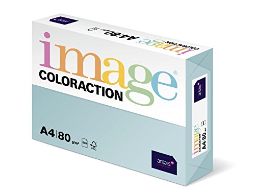 Image Coloraction Lagoon - farbiges Kopierpapier - DIN A4, 210 x 297 mm, 80 g/m² - buntes, holzfreies Druckerpapier für Kopierer - 500 Blatt - Hellblau von IMAGE