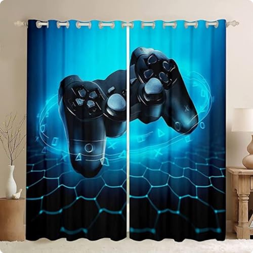 IMASHI Verdunkelungsvorhänge - 3D-Gamer-Vorhänge für Jungen, Spielzimmer, Dekor, Schlafzimmer, Wohnzimmer, Kinderzimmer, Vorhänge 100x140cm von IMASHI