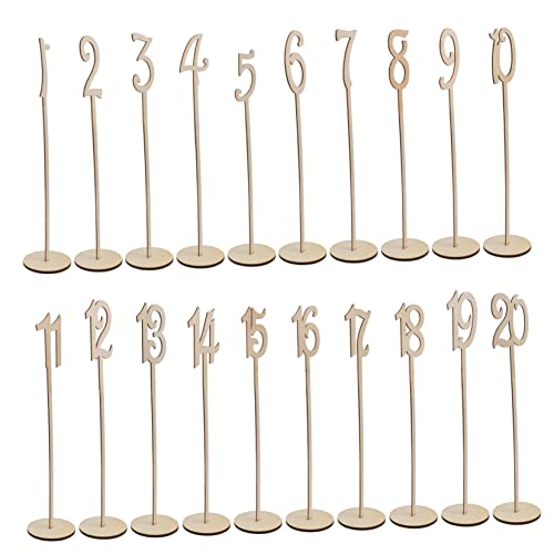 1 Set Tischnummernschild Tischnummernkarten Party Tischnummern Mit Ständer Hochzeit Tischnummer Tischnummer Für Hochzeit Markierung Holz Tischnummer Holz Tischnummern Holz Beige IMIKEYA von IMIKEYA