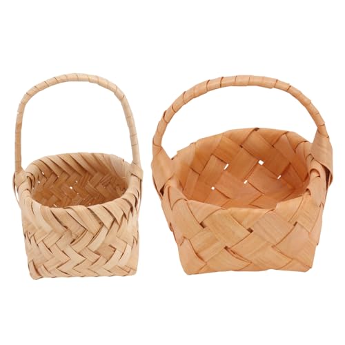 IMIKEYA 1 Satz Mini Blumenkörbe Aus Weide Handgewebte Dekorative Körbe Für Hochzeiten Und Feiern Kleine Blumen Und Geschenkkörbe Khaki Für Tischdekoration Und Requisiten 2 Stück IMIKEYA 1 Satz Mini Blumenkörbe Aus Weide Handgewebte Dekorative Körbe Für Hochzeiten Und Feiern Kleine Blumen Und Geschenkkörbe Khaki Für Tischdekoration Und Requisiten 2 Stück von IMIKEYA