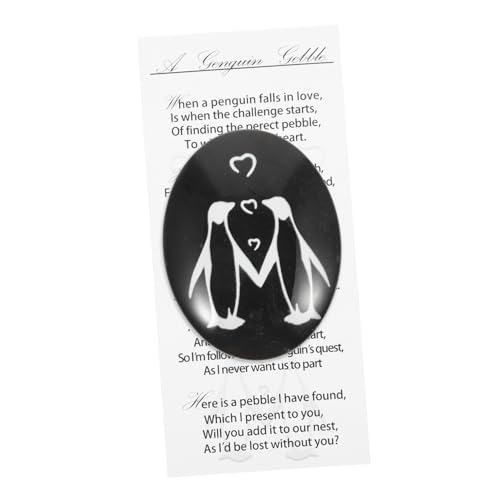 IMIKEYA 1 Satz Pinguin-Token Pinguin-Kieselkarte Valentins-Pinguin-Umarmung Pinguin-Requisiten aus Glas Taschenumarmung Mini Kleiner Pinguin Andenken Kunsthandwerk schmücken Papier von IMIKEYA