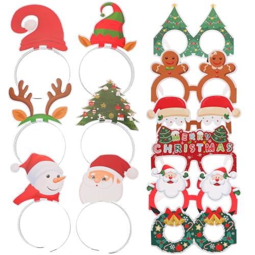 IMIKEYA 1 Satz Weihnachtsdekoration Weihnachtskostüm Brillen-requisiten Weihnachtsbrillen Weihnachtsparty-brille Brille Für Die Weihnachtsfeier Maskerade-party Lustige Brille Papier von IMIKEYA