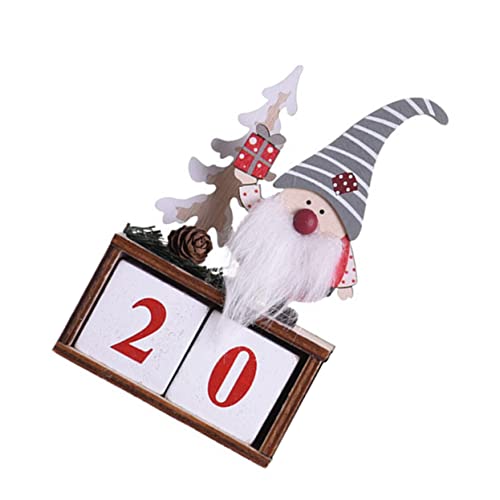 IMIKEYA 1 Satz Weihnachtskalender-Ornamente weihnachtliche Wanddekoration Weihnachtsschmuck weihnachtsdeko bastelkalender zum selbstgestalten Weihnachtskalender aus Holz Desktop-Kalender von IMIKEYA