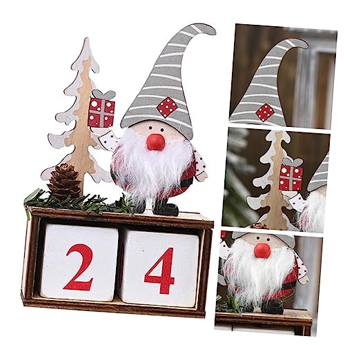 IMIKEYA 1 Stück 2020 Weihnachts Countdown Adventskalender Weihnachtsdekoration Weihnachtsdekoration Aus Holz von IMIKEYA